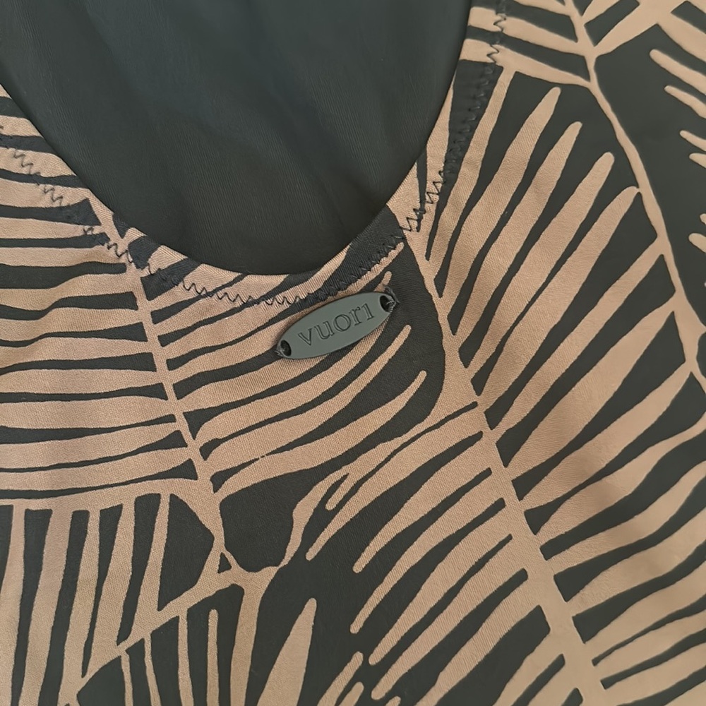 Vuori Black and Brown Palm One Piece Swimsuit - Picture 9 of 10